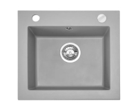 Fregadero de cocina Rea West 48,5x44 gris (ZLE-00122) + sifón