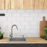 Fregadero de cocina Rea West 48,5x44 gris (ZLE-00122) + sifón