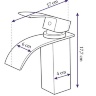 Mezclador de lavabo Rea Falcon 18 cromado (BAT-00146)