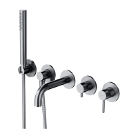 Omnires Y 5-hole bath mixer nickel (Y1237/1SNI)