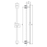 Omnires shower column 66 cm, brushed brass (DR12BSB)