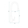 Kitchen faucet Rea Mild gold brush (REA-B4803)