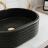 умывальник Rea Nicoletta Black 50x36 матовый, черный, имитация камня (REA-U7345)