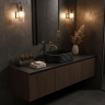 умывальник Rea Nicoletta Black 50x36 матовый, черный, имитация камня (REA-U7345)