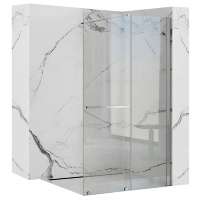 Mampara de ducha Rea Cortis 120x199,5 cristal de seguridad negro transparente (REA-K8880)