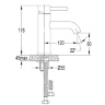 Mezclador de lavabo cromado Omnires Y (Y1210STCR)