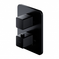 Mezclador empotrado para baño y ducha Omnires Parma negro mate (PM7436BL)