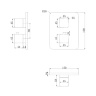 concealed bath and shower mixer Omnires Parma black mat (PM7436BL)