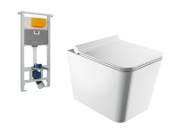 toilet Omnires Boston 53x36 rimless wall hung, seat + installation Oli Olipure 30x20 (880780/152972+ BOSTONMWBP)