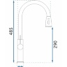 Grifo de cocina Rea Nest dorado (REA-B2058)