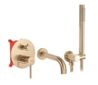 Mezclador de bañera empotrado Rea Lungo oro mate (REA-B7503)