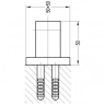 Soporte de ducha Omnires negro 5 cm (8876ABL)