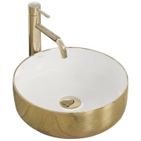 Lavabo Rea Sami 36x36 dorado/blanco (REA-U1801)