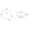 washbasin Rea Sami 36x36 gold/white (REA-U1801)