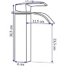 Mezclador de lavabo Rea Falcon negro, alto (REA-B0252)