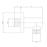 connection for shower hose Omnires graphite (S008GR)