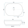 washbasin Rea Cleo 70x39 white (REA-U6215)
