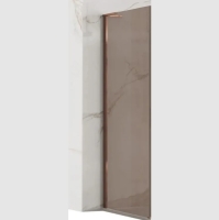 душевая стенка Rea Hugo 90x200,5 безопасное стекло, brown, brash copper (REA-K6965)