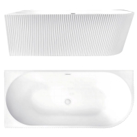 ванна акриловая Rea Wenus 170х80 + сифон + донный клапан, слева, white (REA-W0129)