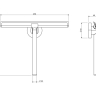 скребок для душевой кабины Omnires Uni brushed nickel (UN10910NI)