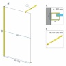 shower partition Rea Aero 110x195 gold (REA-K8441)