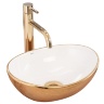 Lavabo Rea Sofia 27x34 mini dorado/blanco brillante (REA-U6334)