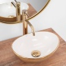 Lavabo Rea Sofia 27x34 mini dorado/blanco brillante (REA-U6334)
