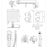 shower system with thermostat Omnires Parma grafit (SYSPM11GR)