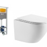 toilet Omnires Ottawa 49x37 rimless wall hung, seat + installation Oli Olipure 30x20 (880780/152972 + OTTAWAMWBP)