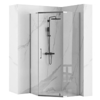 Cabina de ducha Rea Axin 80x80 cromado con cristal de seguridad transparente (REA-K8778)