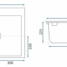 Fregadero de cocina Rea Lin 50x60 negro (ZLE-00129) + sifón