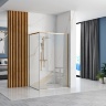 shower cabin Rea Solar 80x100 gold safety glass transparent (REA-K4901)