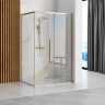 shower cabin Rea Solar 80x100 gold safety glass transparent (REA-K4901)