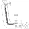 Bath siphon Omnires CGS (TK104-PLUS-3.01+64-SCR)