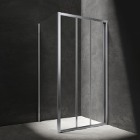 Cabina de ducha Omnires Bronx 80x90 cromo (BR8090CRTR)