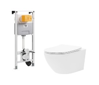 Inodoro Rea Carlo Mini + asiento slim n soft-close + instalación Oli Olipure 30x20 (880780/152972+REA-C2760)