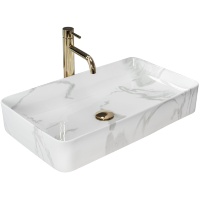 Lavabo Rea Denis 61,5x35 mármol brillante (REA-U5896)
