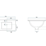 washbasin Rea Dafne 75 47x76.5 white (REA-U0040)