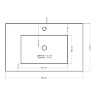 washbasin Rea Dafne 75 47x76.5 white (REA-U0040)