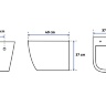 Inodoro Rea Carlo Mini Rimless con asiento de duroplast de caída lenta (REA-C2760)