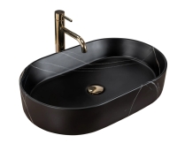 Lavabo Rea Nadia 61x38,5 piedra negra mate (REA-U8565)