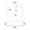 Lavabo Rea Ronda 45 blanco (REA-U6622)