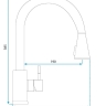 kitchen mixer tap Rea Cross with pull-out spout, chrome (REA-B5310)