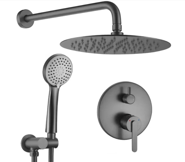 душевая система скрытого монтажа Rea Ontario grey tytan + box (REA-P5504)