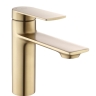 смеситель для умывальника Rea Storm brushed gold низкий (REA-B7960)