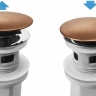 сифон для умывальника с донным клапаном Rea click-clack brushed copper (REA-A9497)