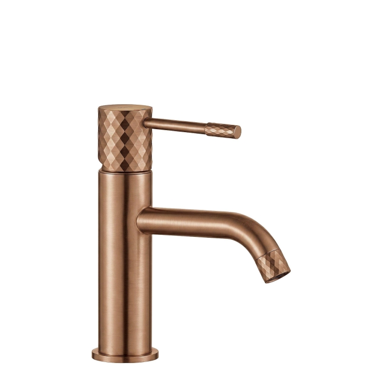 смеситель для умывальника Rea Lungo Diamond Low brushed copper (REA-B9844)