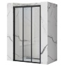 shower door Rea Alex 90x190 black transparent glass (REA-K9638)