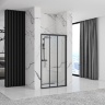 shower door Rea Alex 90x190 black transparent glass (REA-K9638)