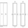shower door Rea Alex 90x190 black transparent glass (REA-K9638)